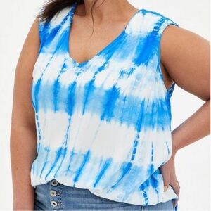 Torrid blue Tie dye tank top
